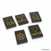 Black Agate Flat Square Element Stone Set. - Crystal Stone Element Sets