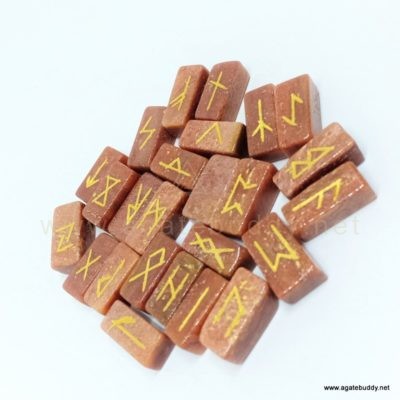 Red Aventurine Brick Rune Set | Rune Sets. - Agate Buddy