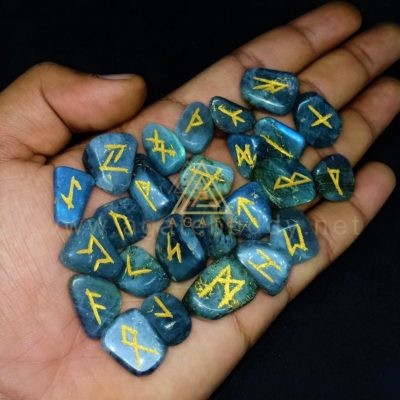 Top Quality Labradorite Flashy Rune Set. - Agate Buddy